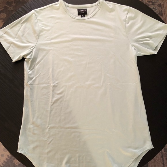 Cuts Clothing Elongated Tee shirt, Seasonal color: Shoreline. New + Never worn - Picture 2 of 3